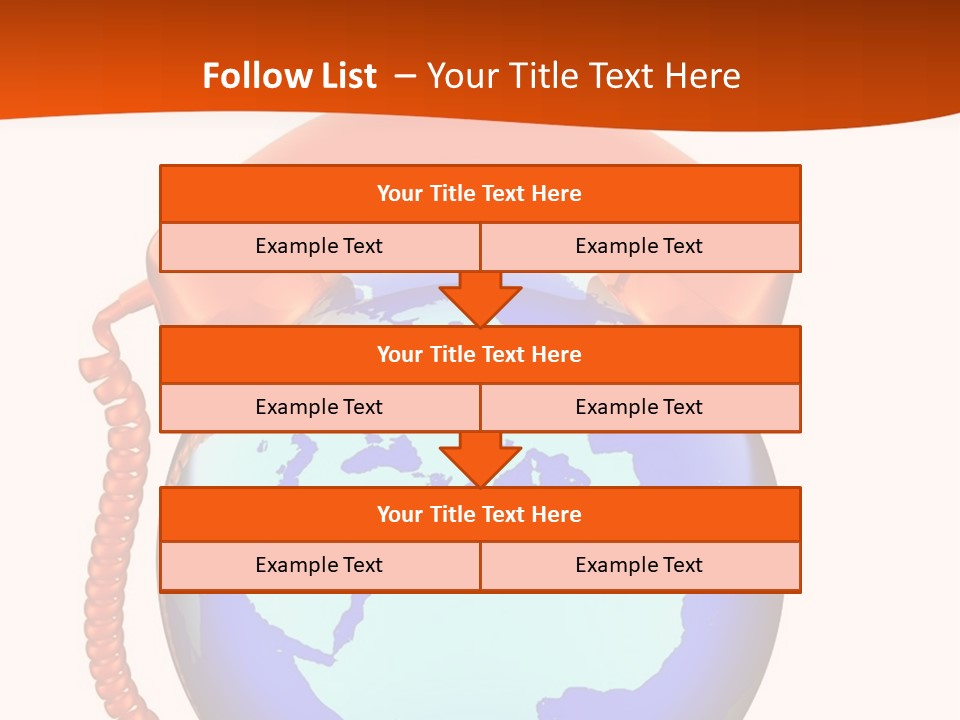 Phone Over The Globe PowerPoint Template