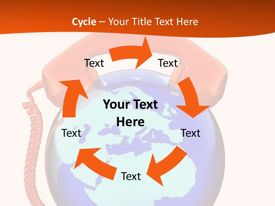 Phone Over The Globe PowerPoint Template