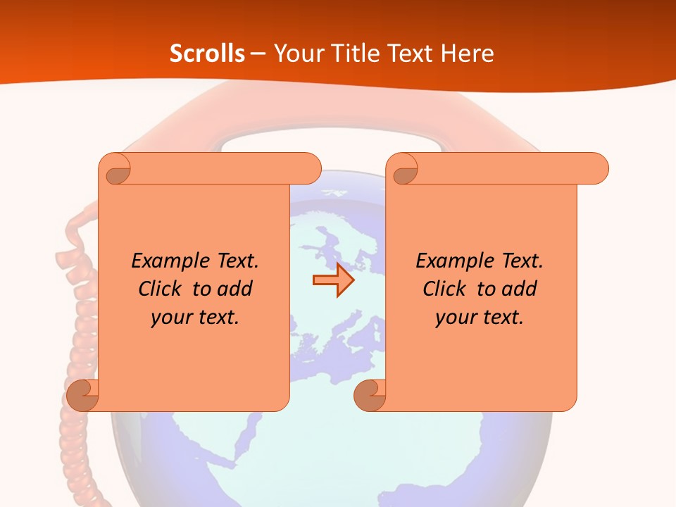Phone Over The Globe PowerPoint Template