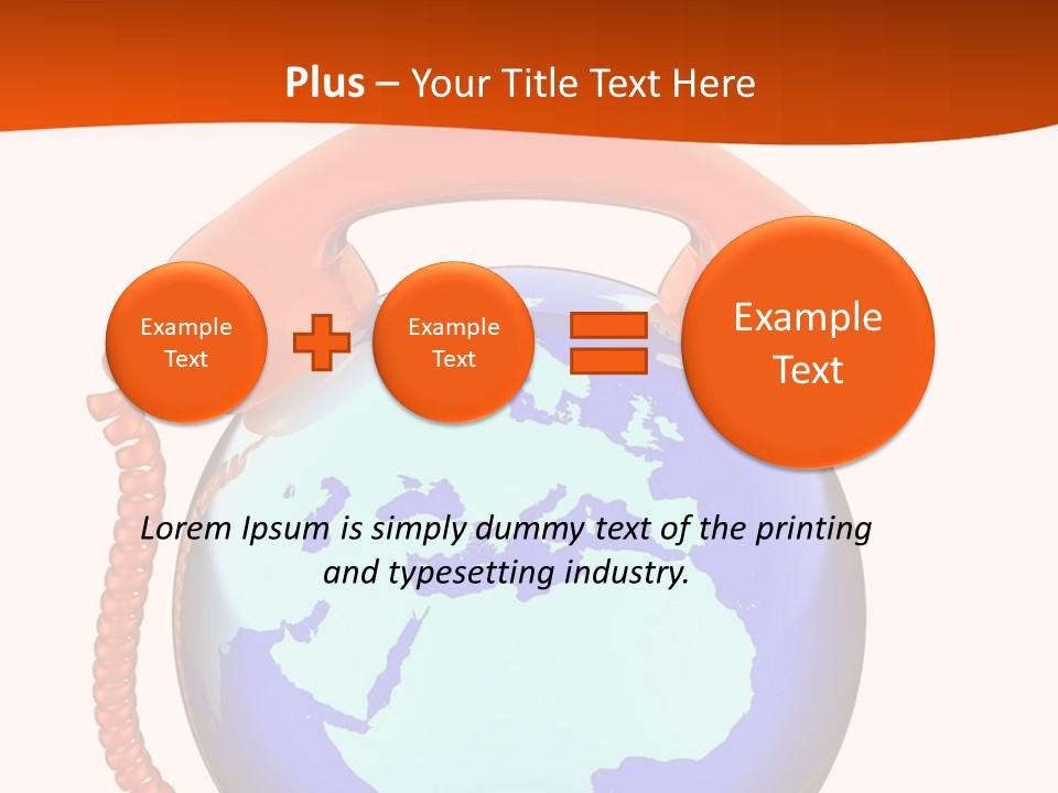 Phone Over The Globe PowerPoint Template