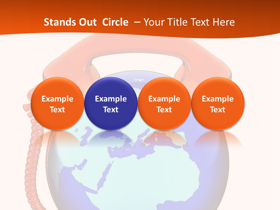 Phone Over The Globe PowerPoint Template