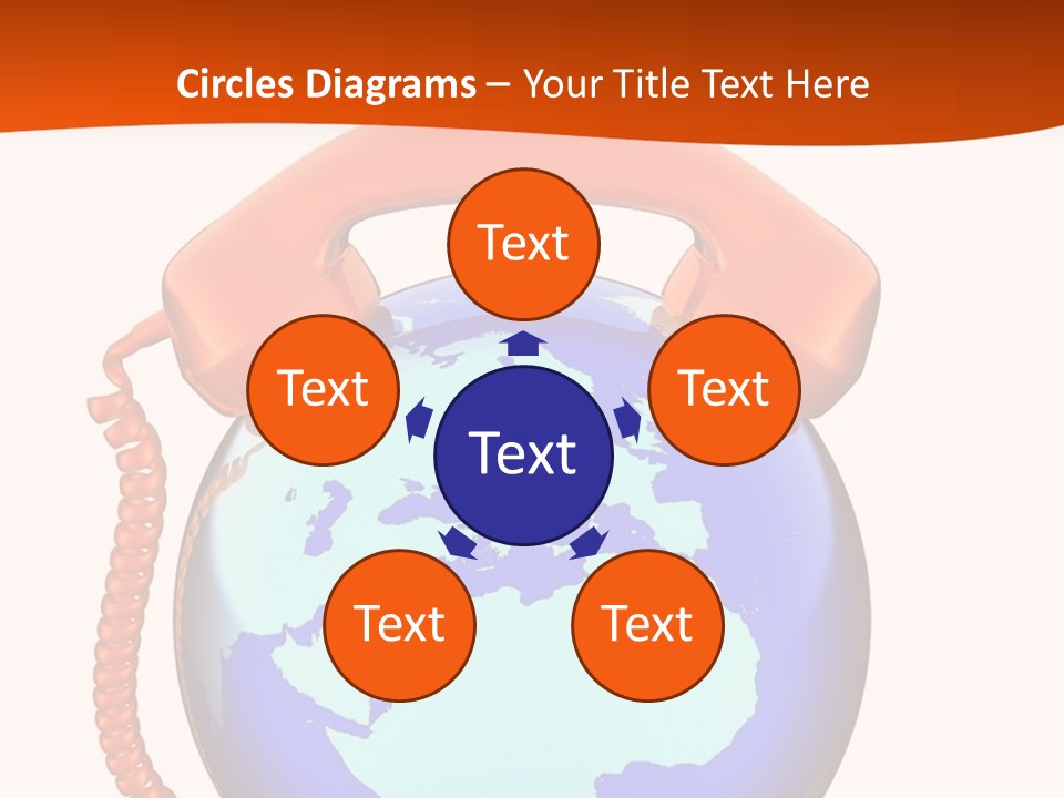 Phone Over The Globe PowerPoint Template