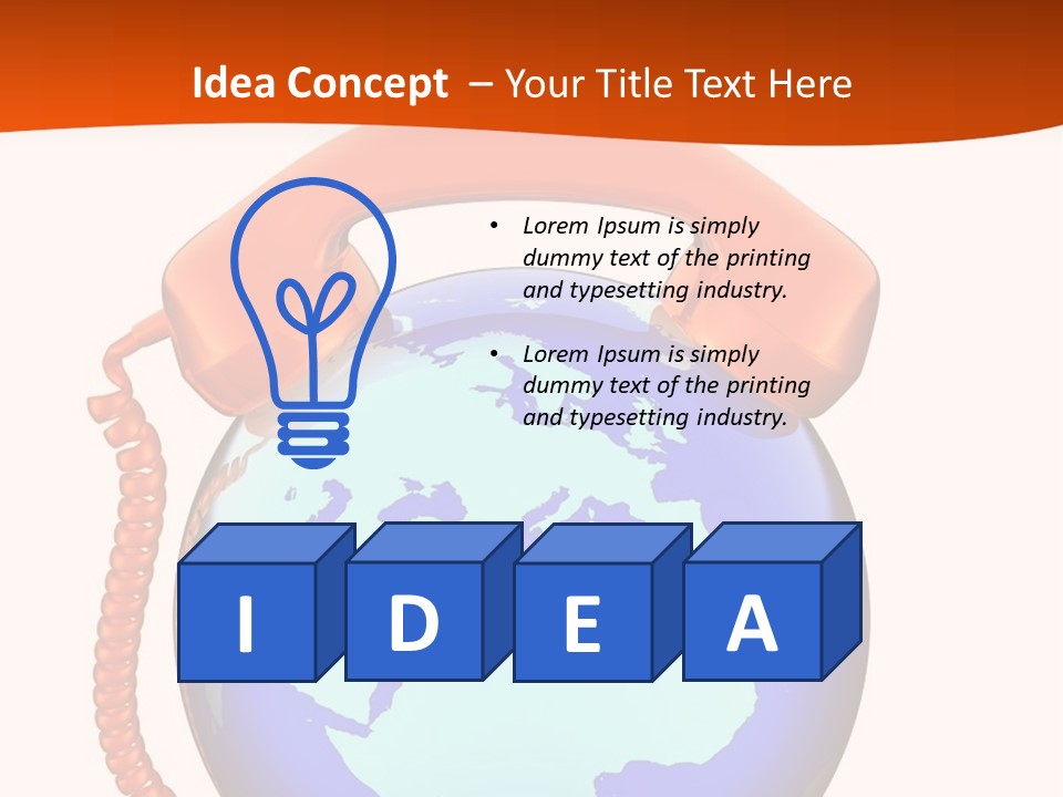 Phone Over The Globe PowerPoint Template