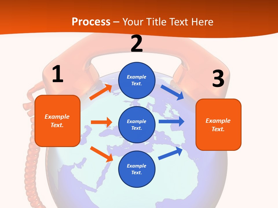 Phone Over The Globe PowerPoint Template