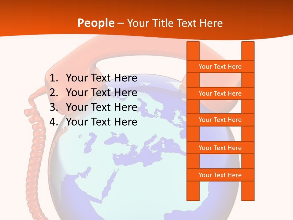 Phone Over The Globe PowerPoint Template