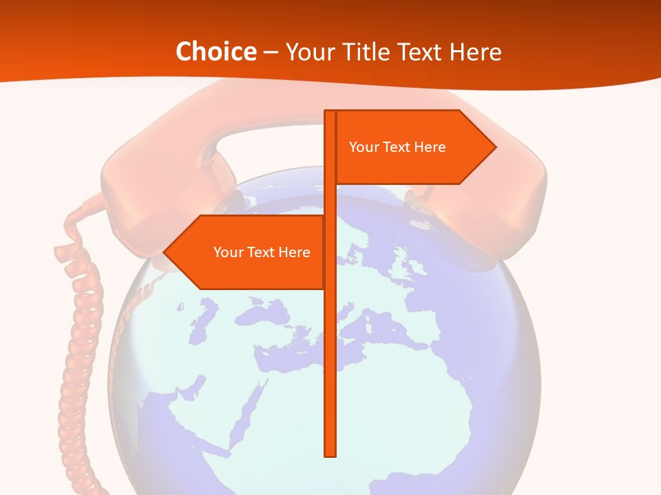 Phone Over The Globe PowerPoint Template