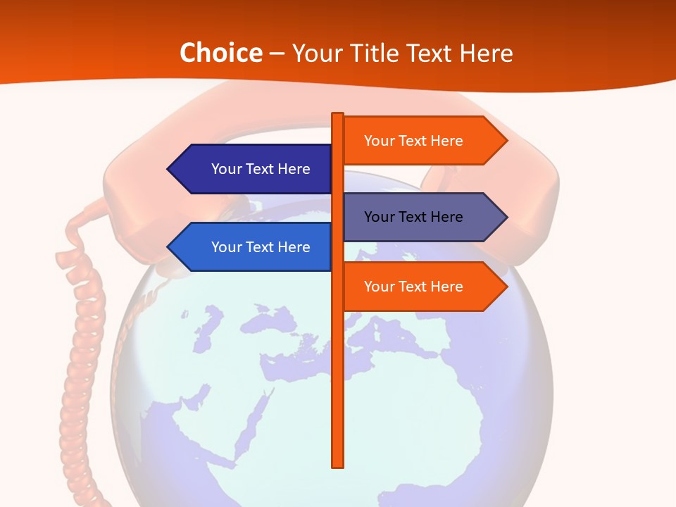 Phone Over The Globe PowerPoint Template