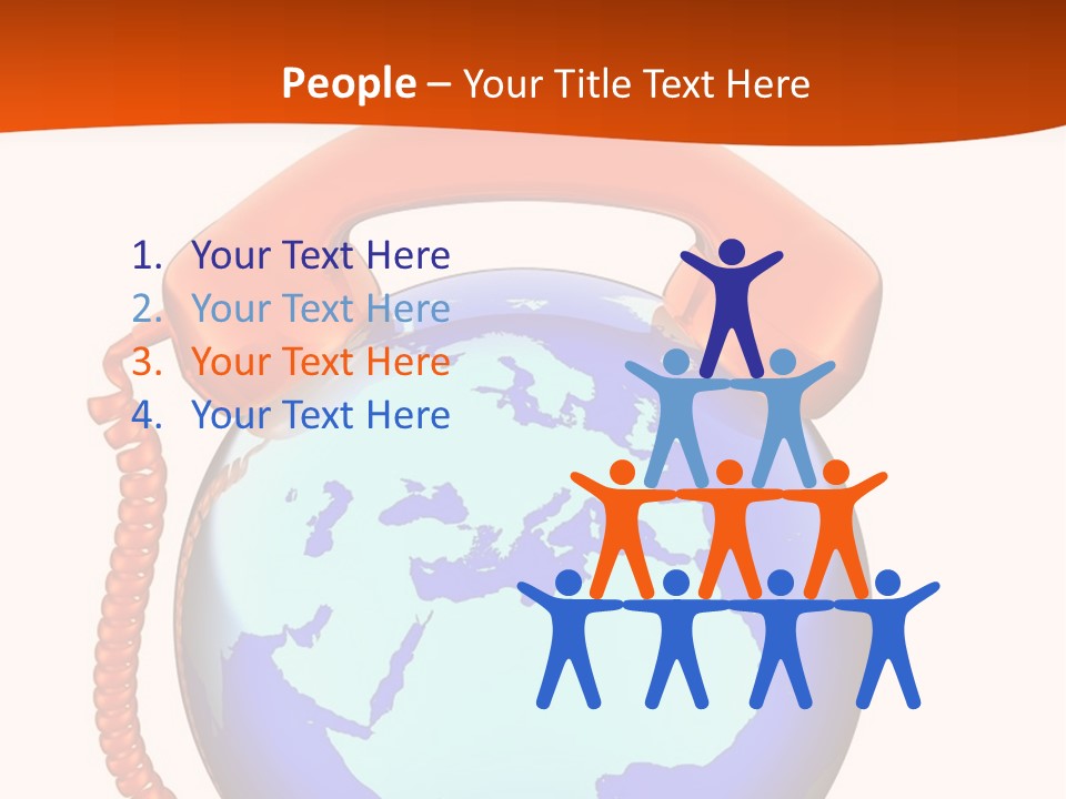 Phone Over The Globe PowerPoint Template