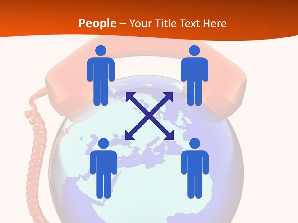 Phone Over The Globe PowerPoint Template