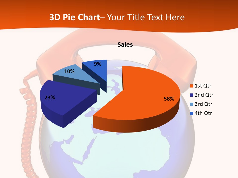 Phone Over The Globe PowerPoint Template