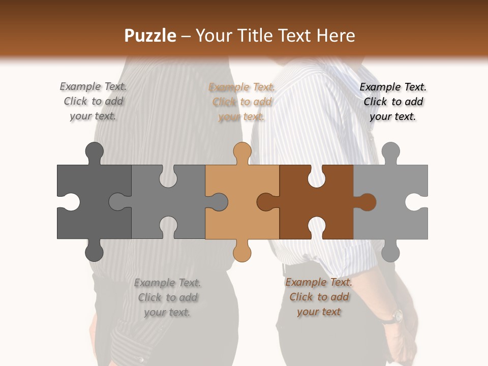 A Couple Of People Standing Next To Each Other PowerPoint Template