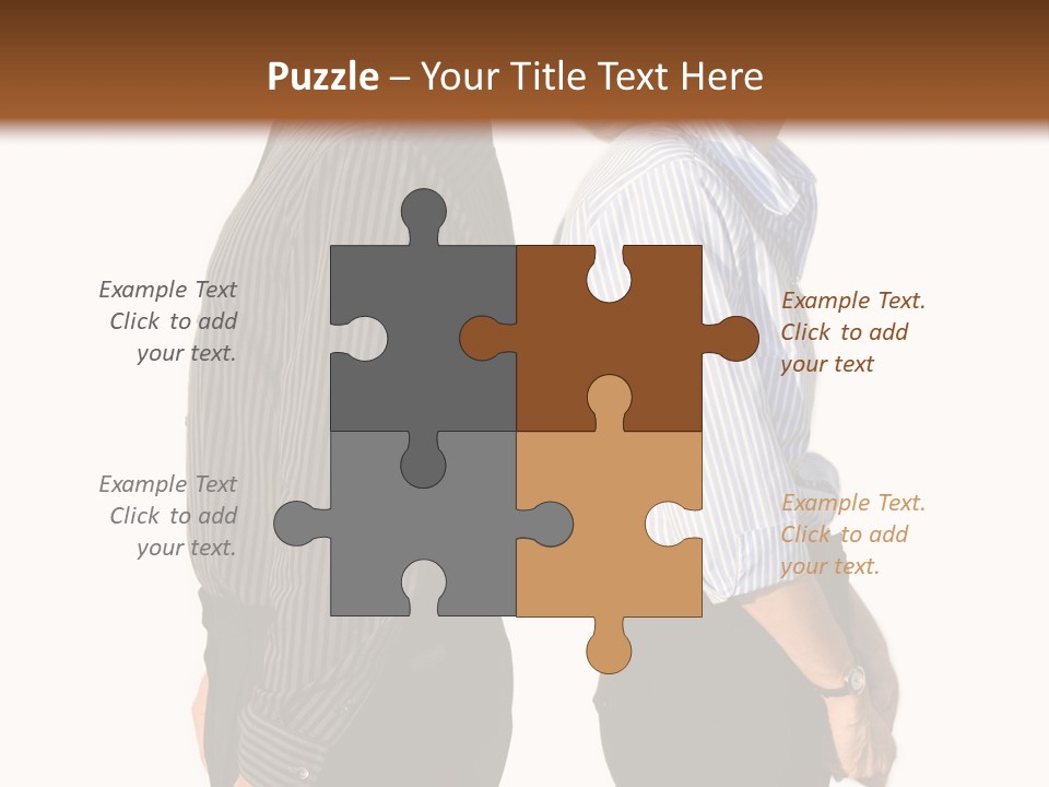 A Couple Of People Standing Next To Each Other PowerPoint Template