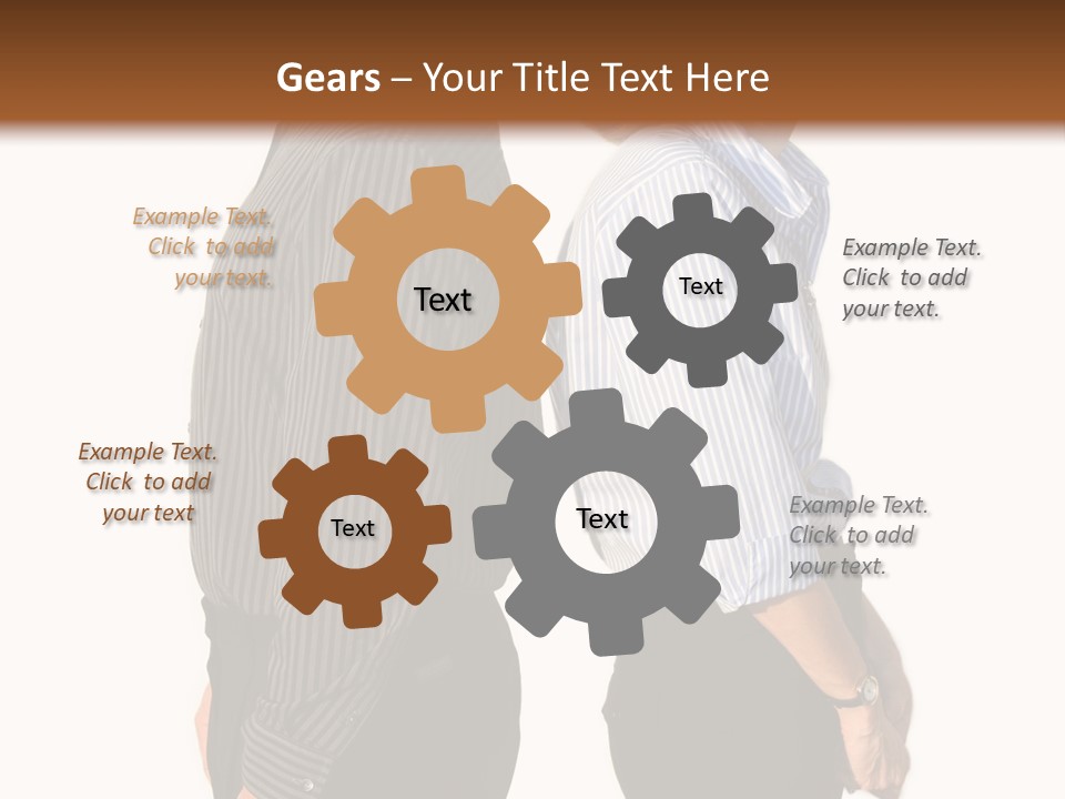 A Couple Of People Standing Next To Each Other PowerPoint Template