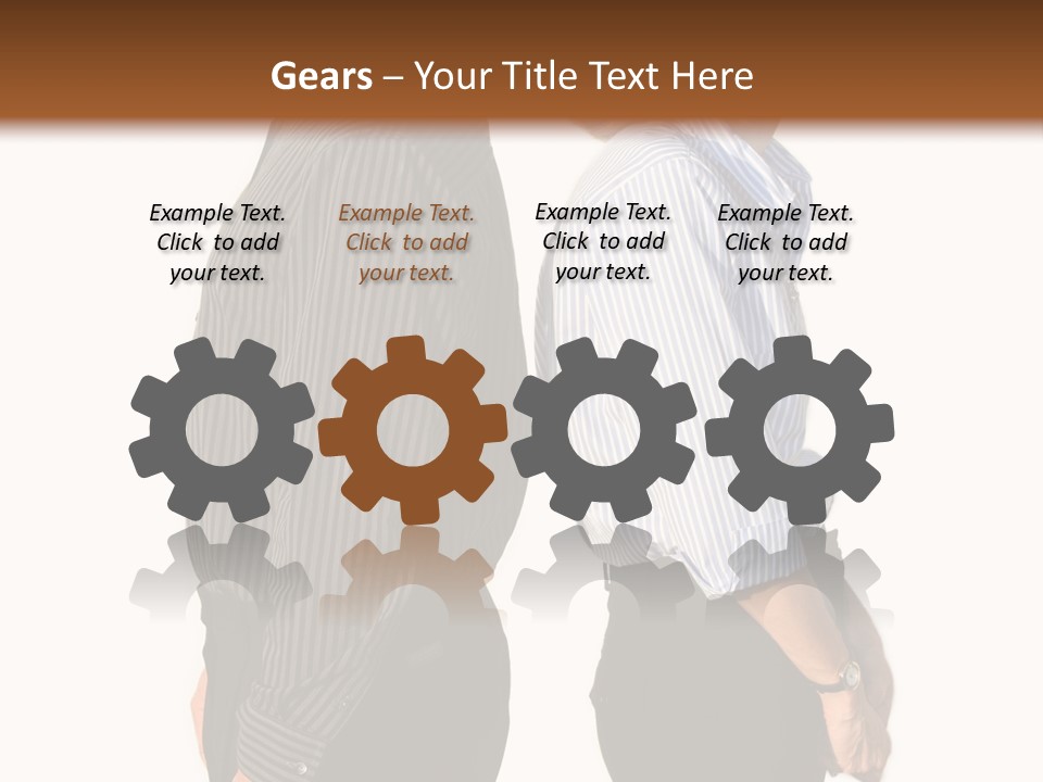 A Couple Of People Standing Next To Each Other PowerPoint Template