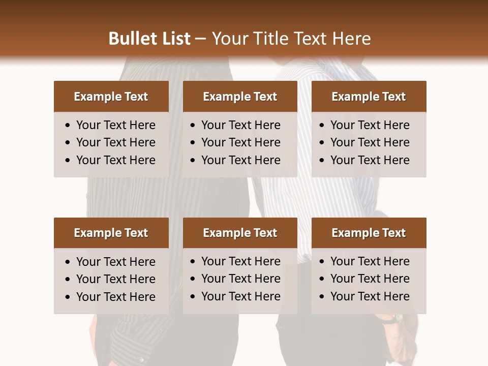 A Couple Of People Standing Next To Each Other PowerPoint Template