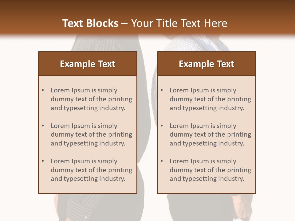 A Couple Of People Standing Next To Each Other PowerPoint Template