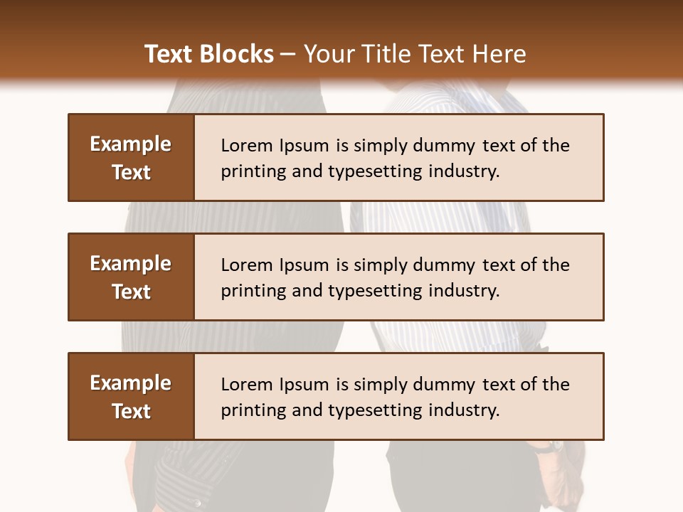 A Couple Of People Standing Next To Each Other PowerPoint Template
