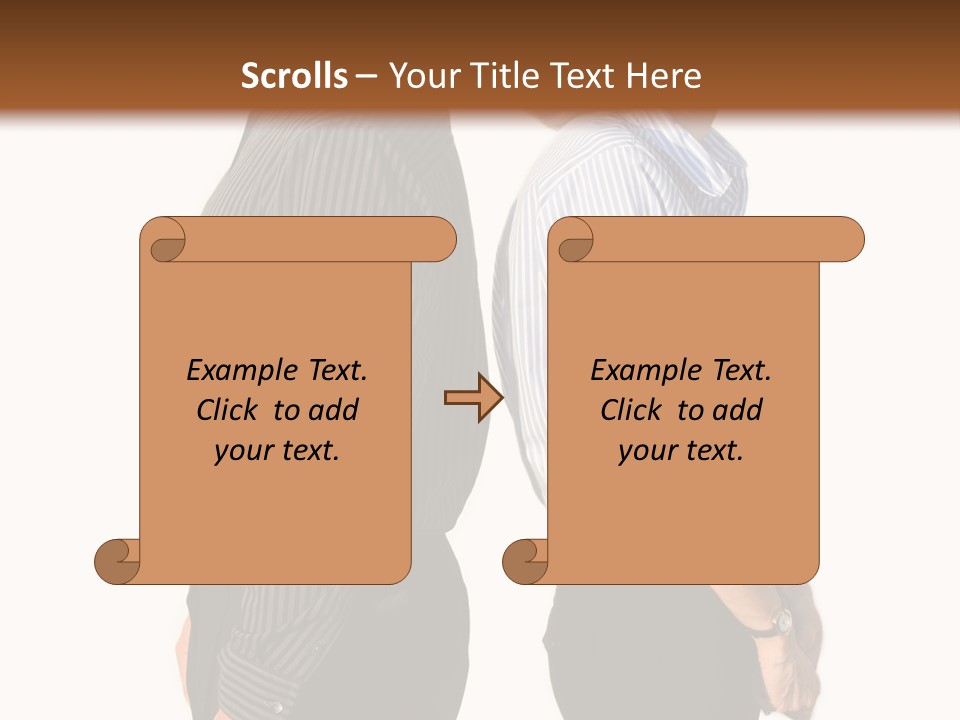 A Couple Of People Standing Next To Each Other PowerPoint Template