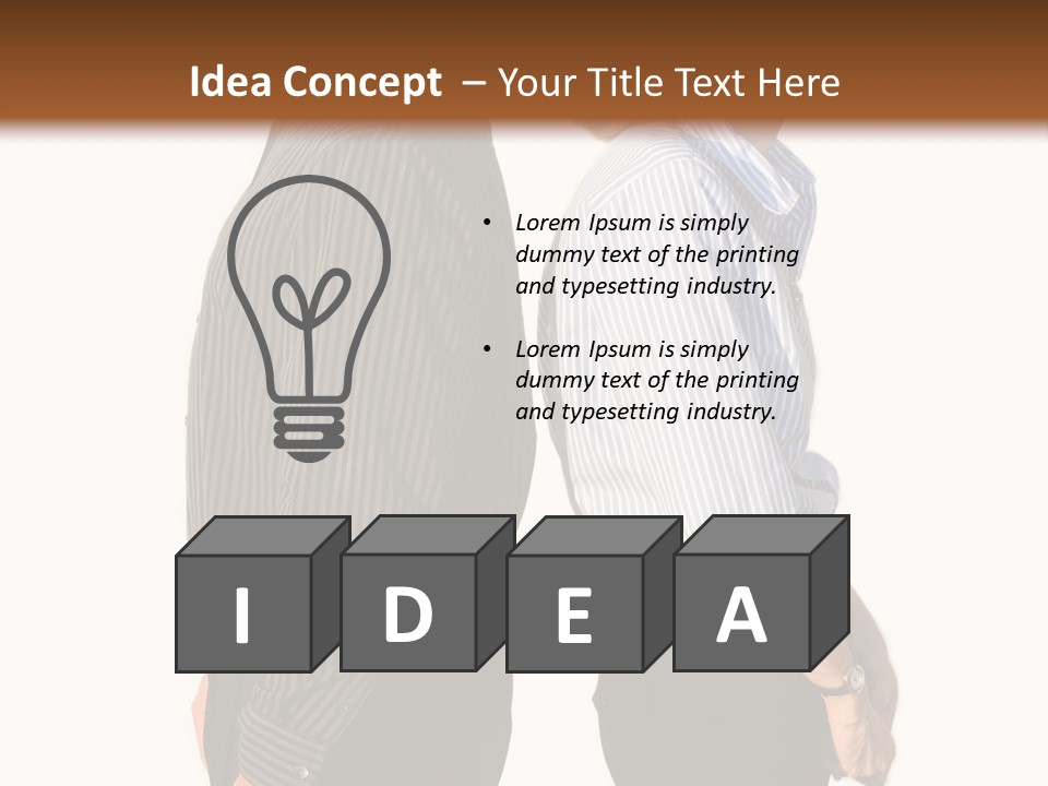 A Couple Of People Standing Next To Each Other PowerPoint Template