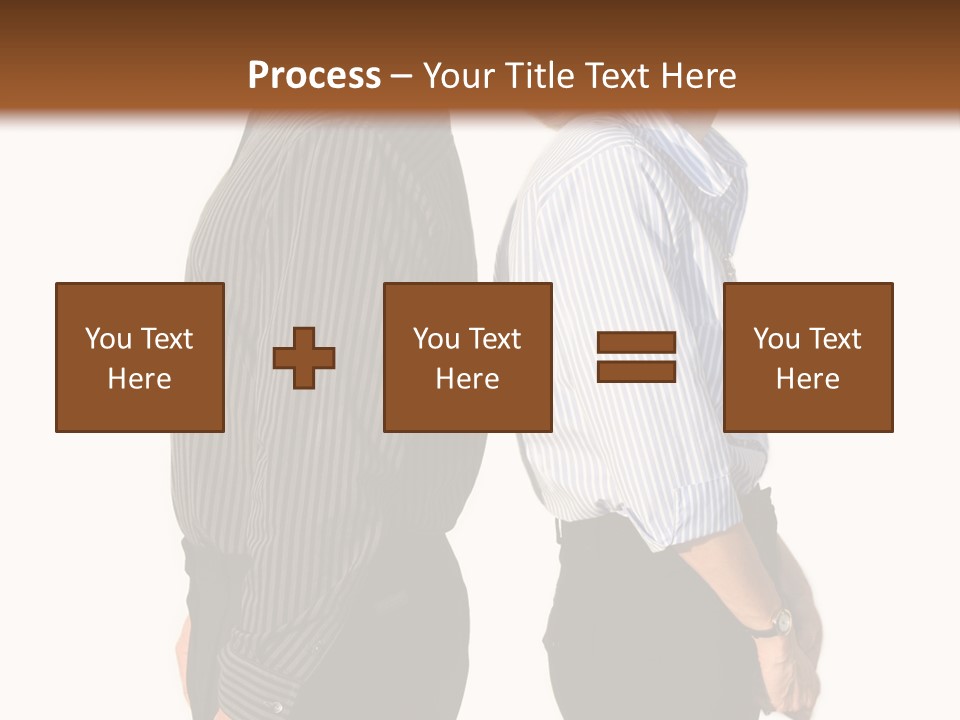 A Couple Of People Standing Next To Each Other PowerPoint Template