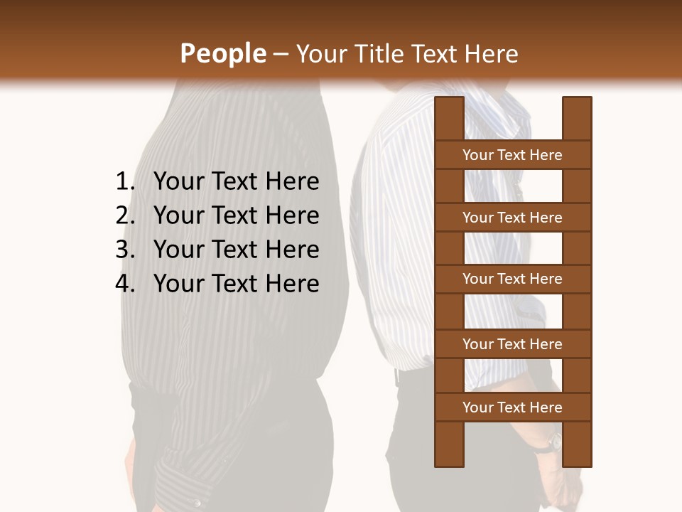 A Couple Of People Standing Next To Each Other PowerPoint Template