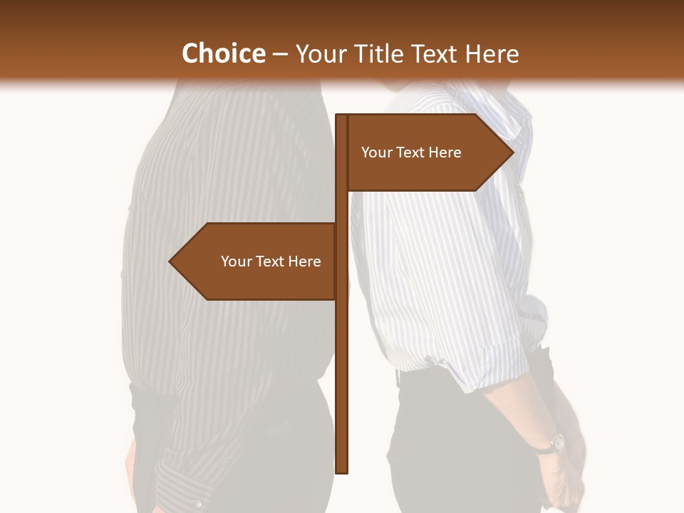A Couple Of People Standing Next To Each Other PowerPoint Template