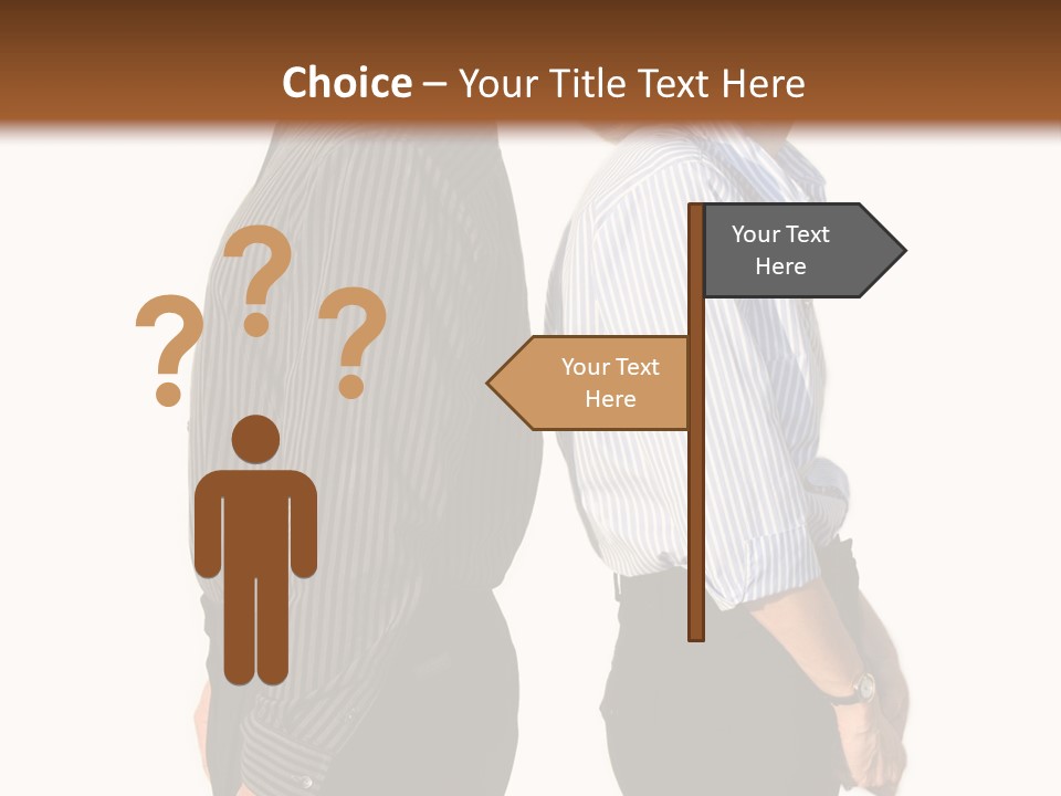 A Couple Of People Standing Next To Each Other PowerPoint Template