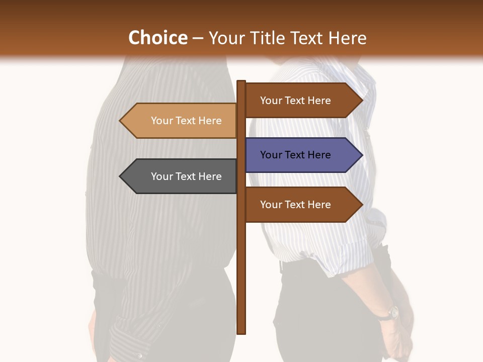 A Couple Of People Standing Next To Each Other PowerPoint Template