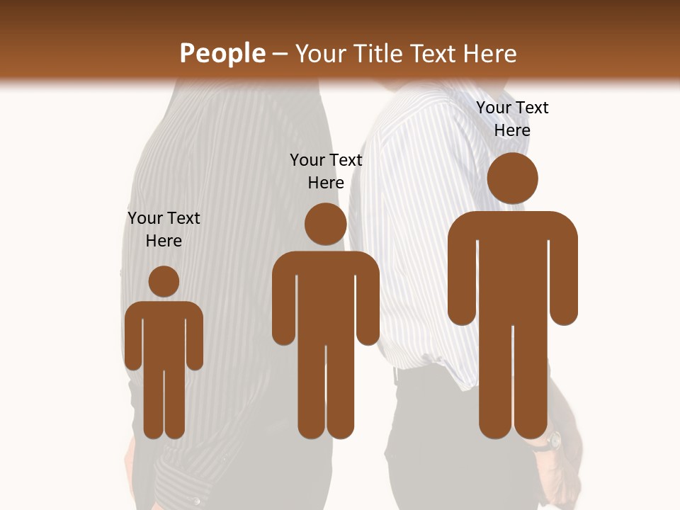 A Couple Of People Standing Next To Each Other PowerPoint Template