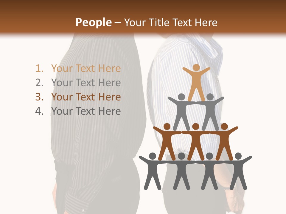 A Couple Of People Standing Next To Each Other PowerPoint Template