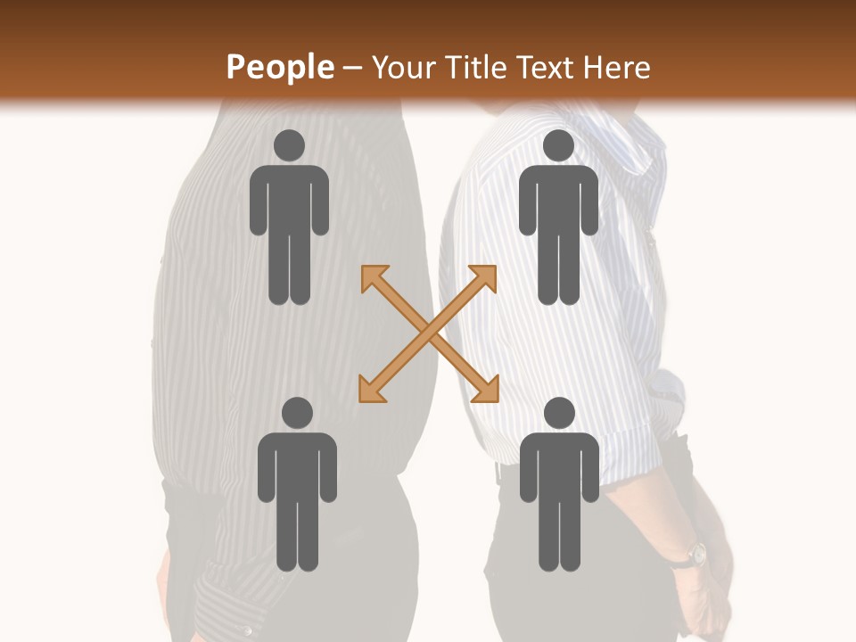 A Couple Of People Standing Next To Each Other PowerPoint Template