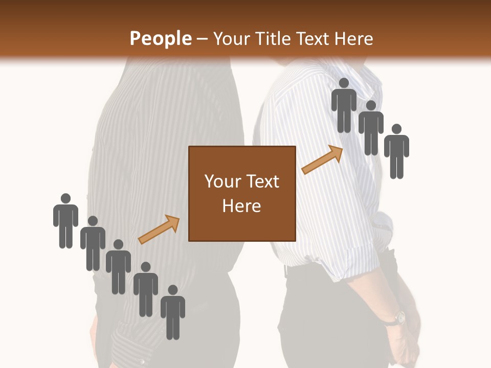 A Couple Of People Standing Next To Each Other PowerPoint Template