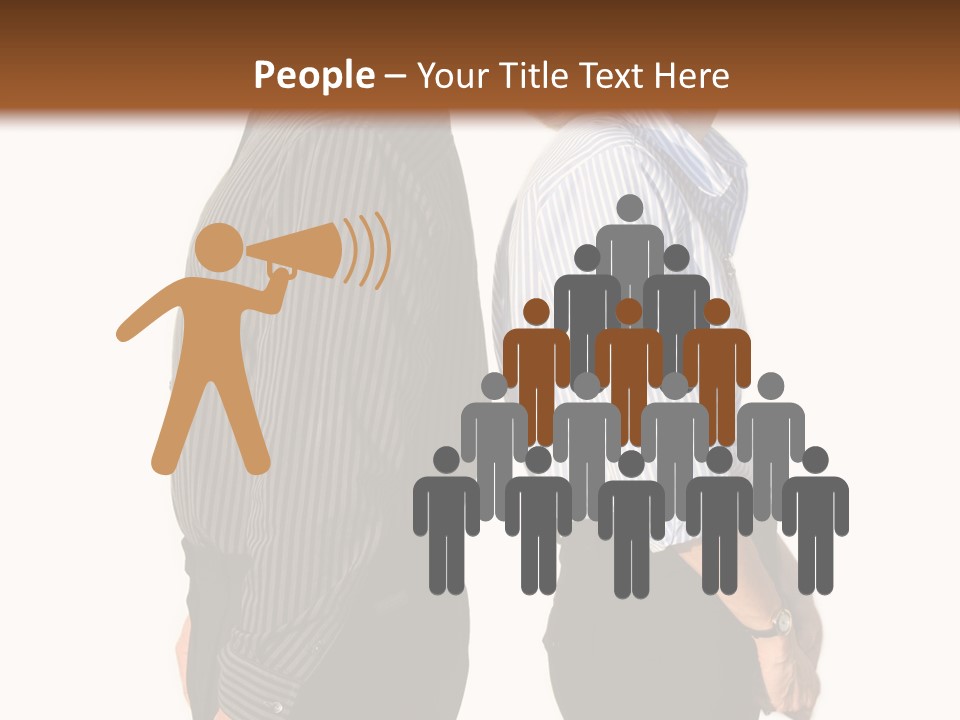 A Couple Of People Standing Next To Each Other PowerPoint Template