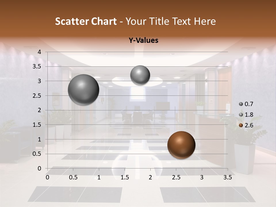 Hallway With A View To A Board Room PowerPoint Template