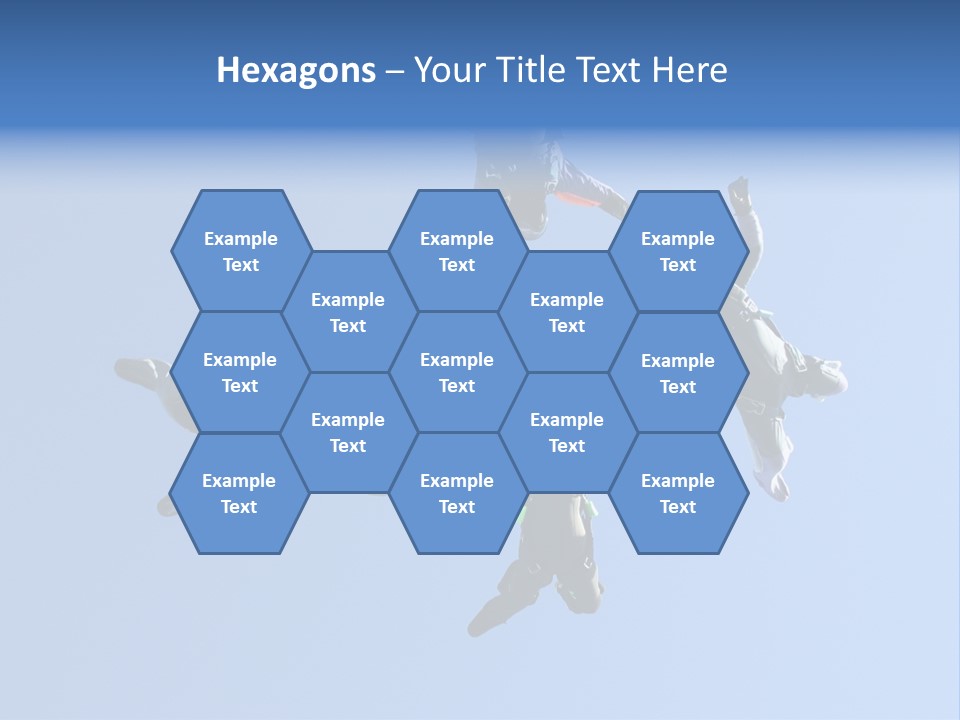 Four Skydivers Building A Star Formation PowerPoint Template