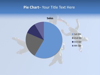 Four Skydivers Building A Star Formation PowerPoint Template