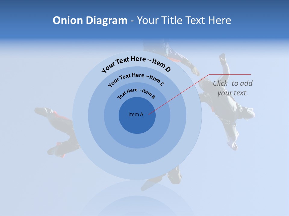 Four Skydivers Building A Star Formation PowerPoint Template