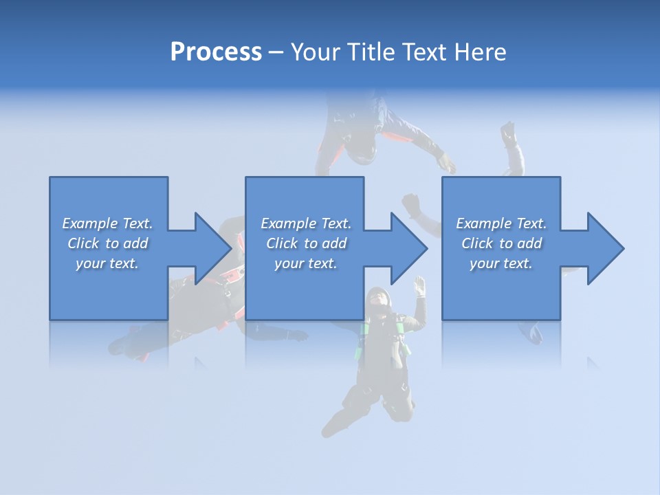 Four Skydivers Building A Star Formation PowerPoint Template