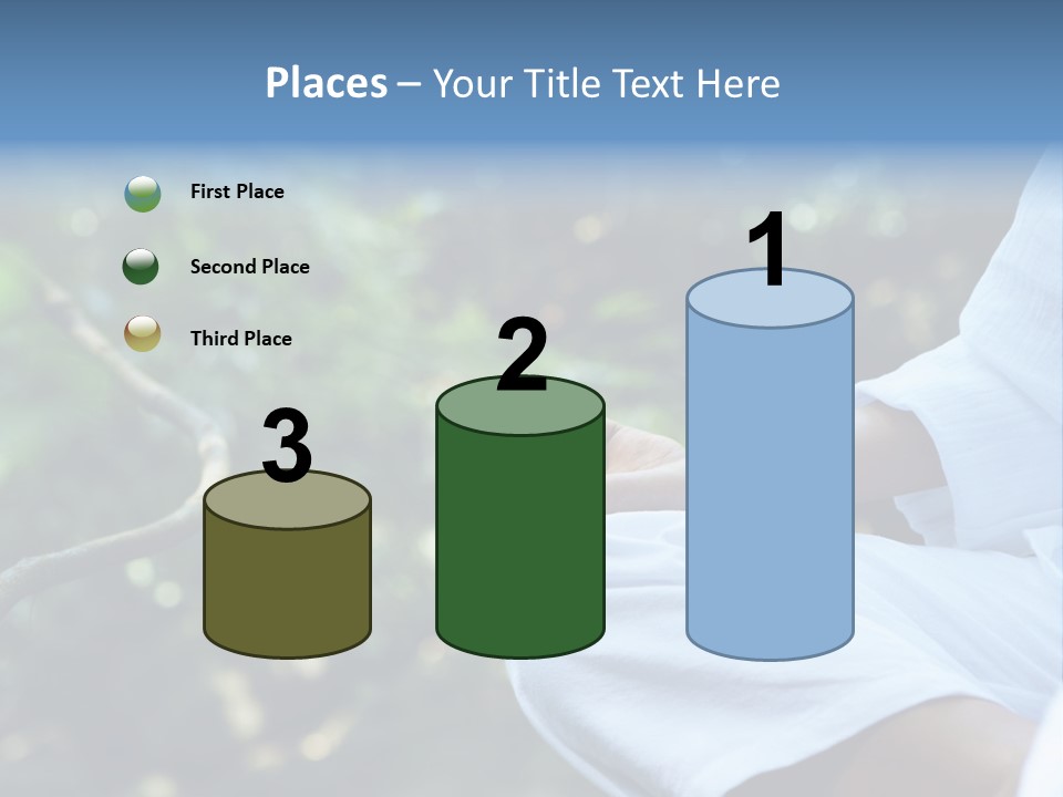 Fragment Like Image Of Young Woman Practicing Yoga In Tropic Environment PowerPoint Template