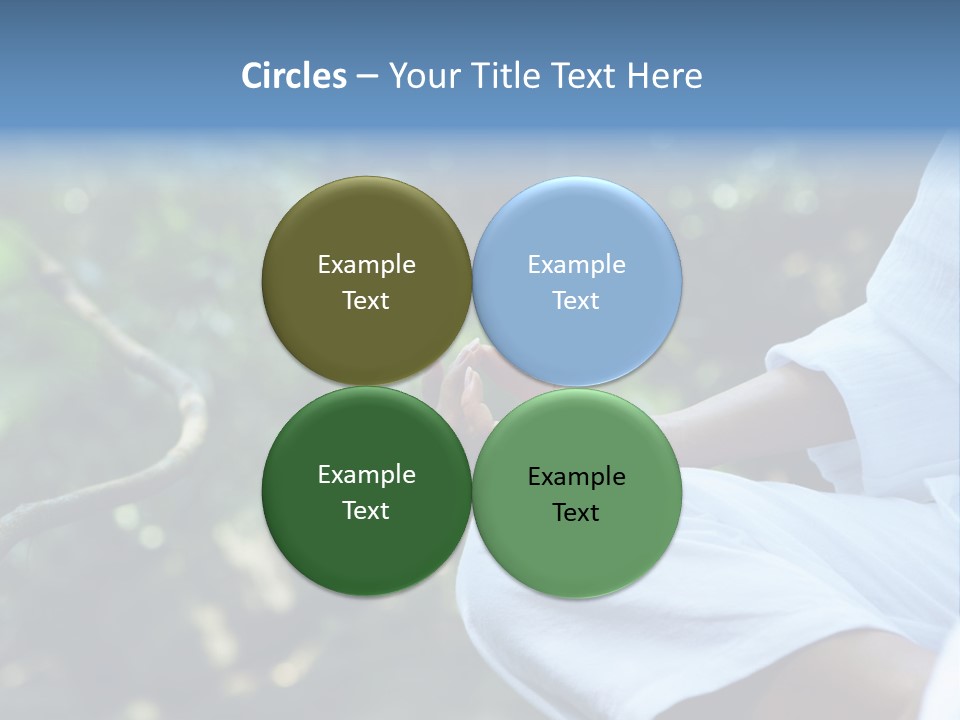 Fragment Like Image Of Young Woman Practicing Yoga In Tropic Environment PowerPoint Template