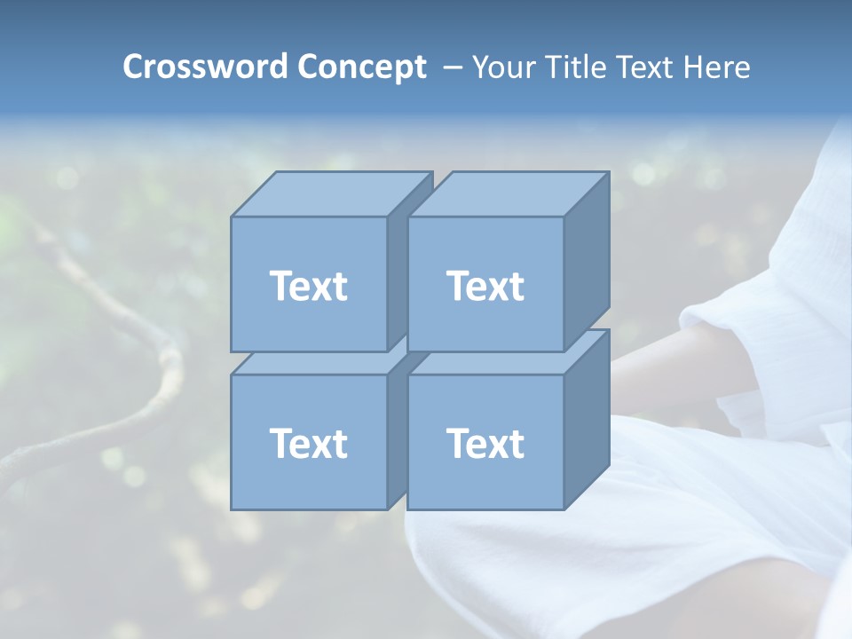 Fragment Like Image Of Young Woman Practicing Yoga In Tropic Environment PowerPoint Template