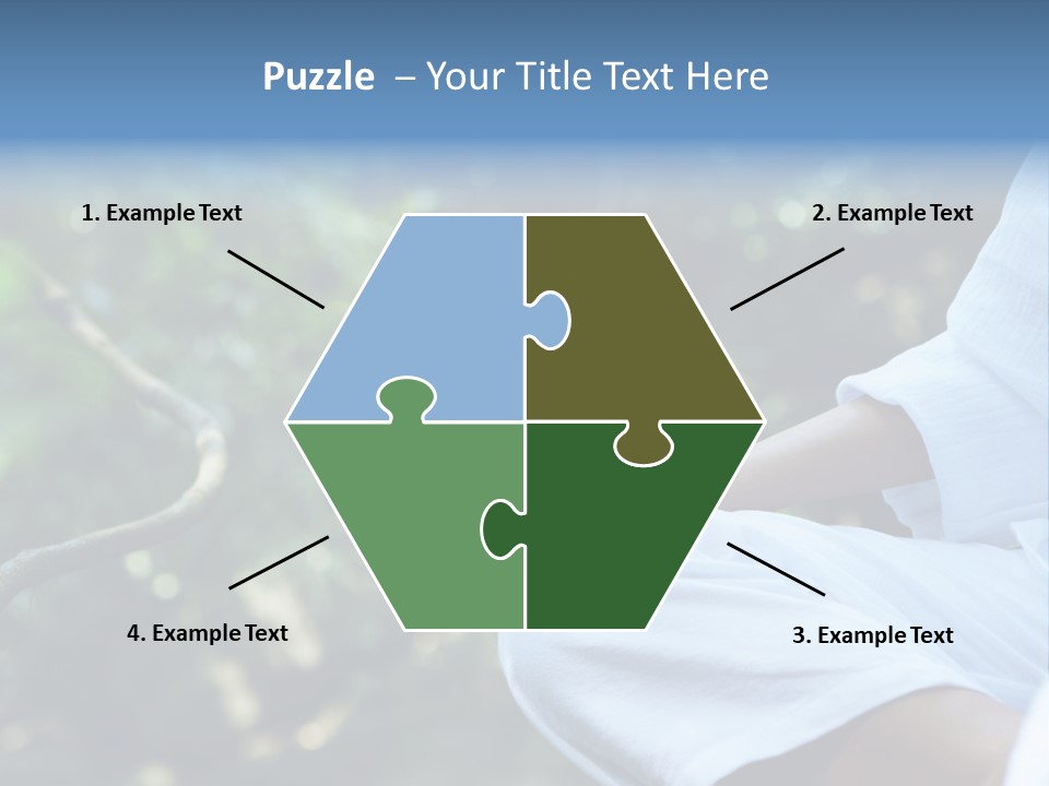 Fragment Like Image Of Young Woman Practicing Yoga In Tropic Environment PowerPoint Template