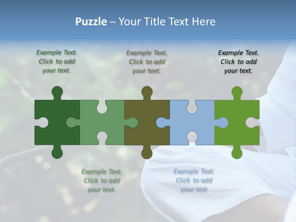 Fragment Like Image Of Young Woman Practicing Yoga In Tropic Environment PowerPoint Template