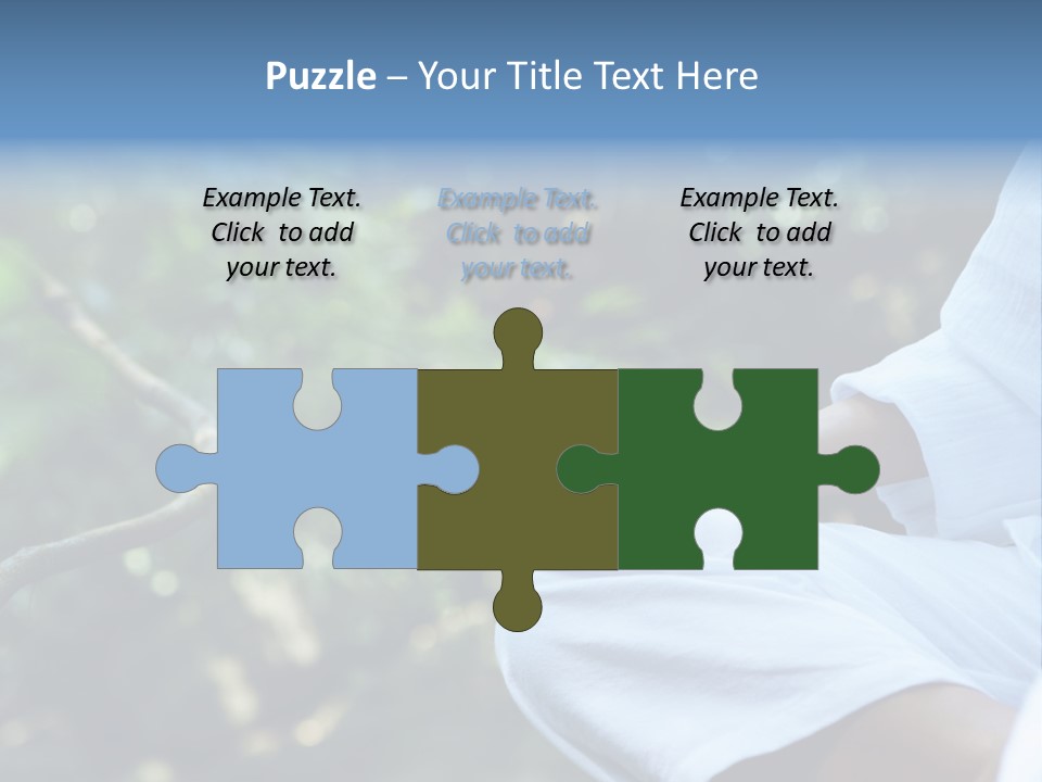 Fragment Like Image Of Young Woman Practicing Yoga In Tropic Environment PowerPoint Template