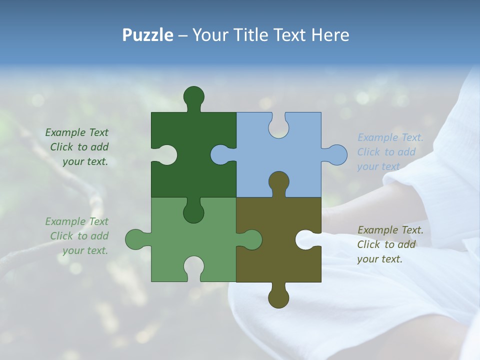 Fragment Like Image Of Young Woman Practicing Yoga In Tropic Environment PowerPoint Template