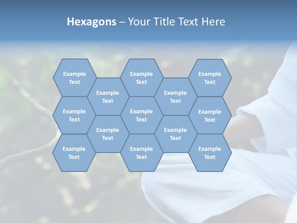 Fragment Like Image Of Young Woman Practicing Yoga In Tropic Environment PowerPoint Template