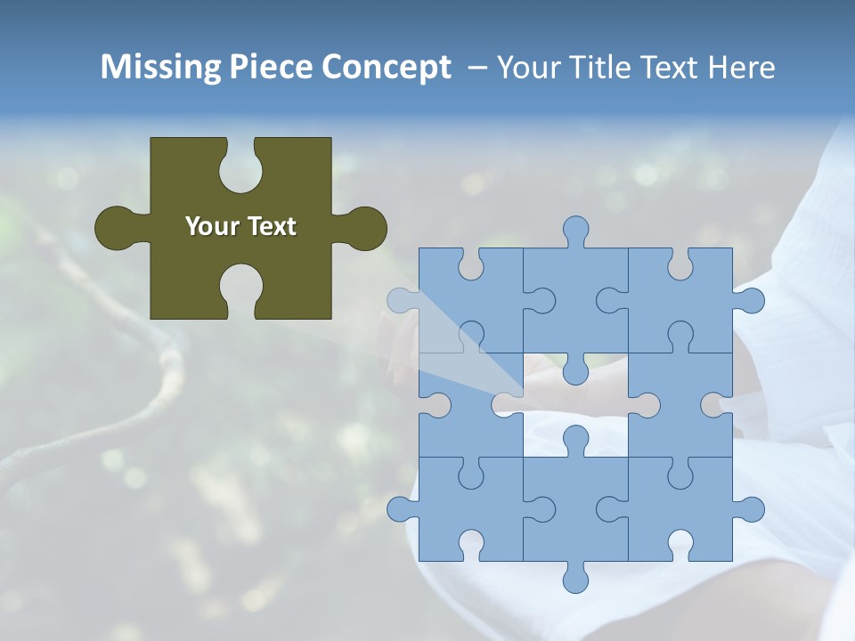 Fragment Like Image Of Young Woman Practicing Yoga In Tropic Environment PowerPoint Template