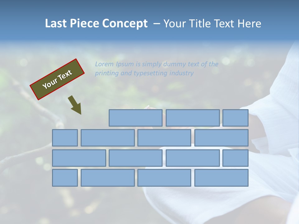 Fragment Like Image Of Young Woman Practicing Yoga In Tropic Environment PowerPoint Template