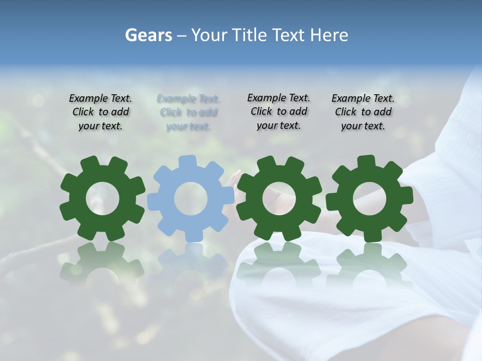 Fragment Like Image Of Young Woman Practicing Yoga In Tropic Environment PowerPoint Template