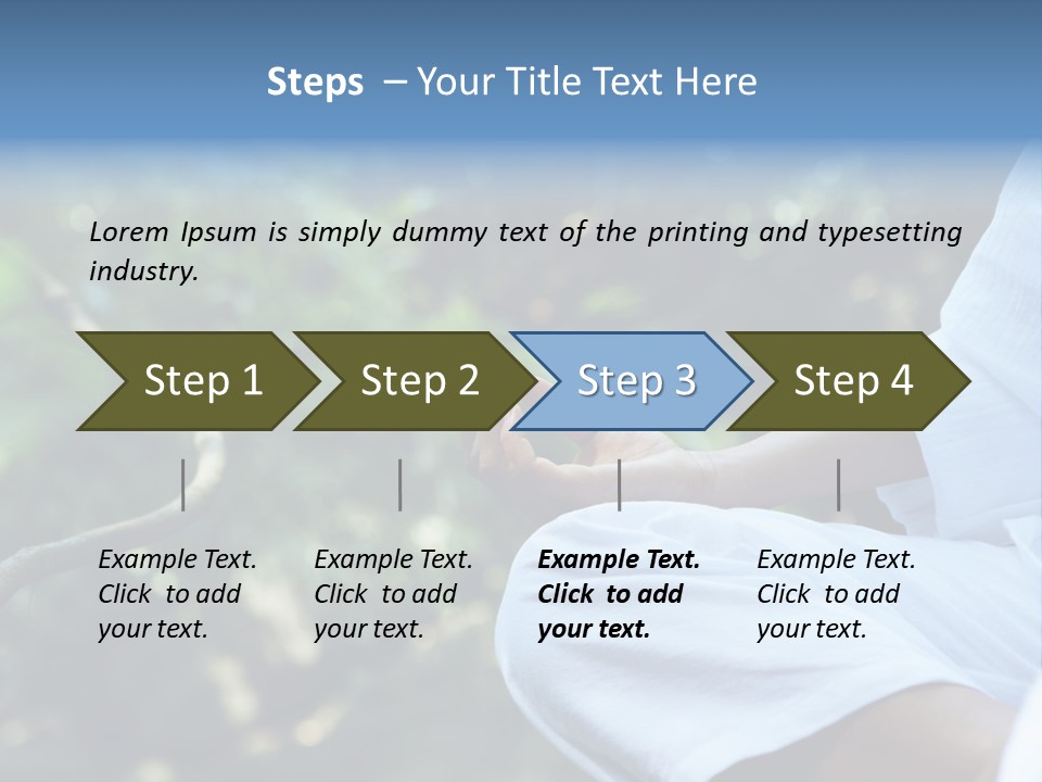 Fragment Like Image Of Young Woman Practicing Yoga In Tropic Environment PowerPoint Template